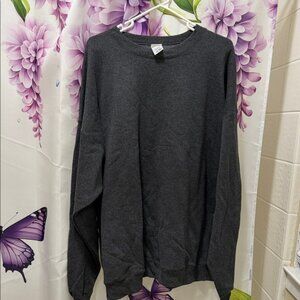 Hanes Men's Charcoal Crewneck Sweater